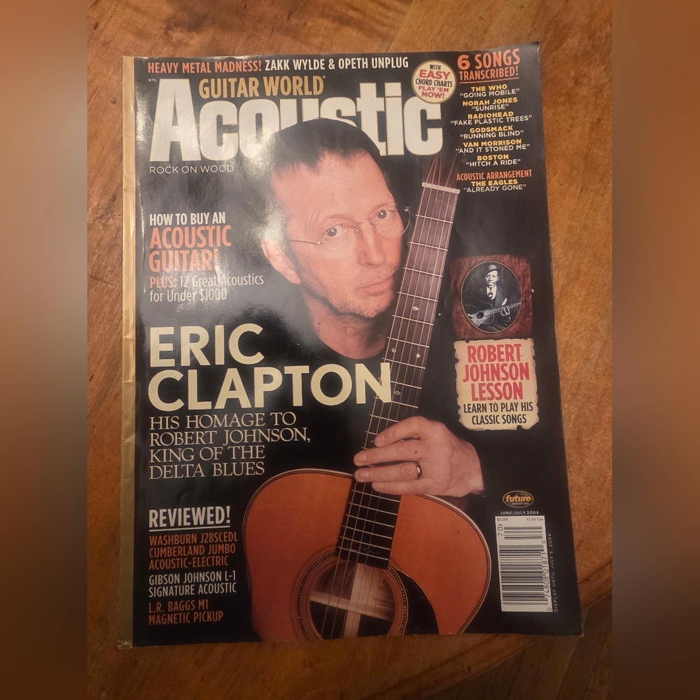 2004 June/July, Guitar World Acoustic Magazine, Eric Clapton's Homage  (MH224)